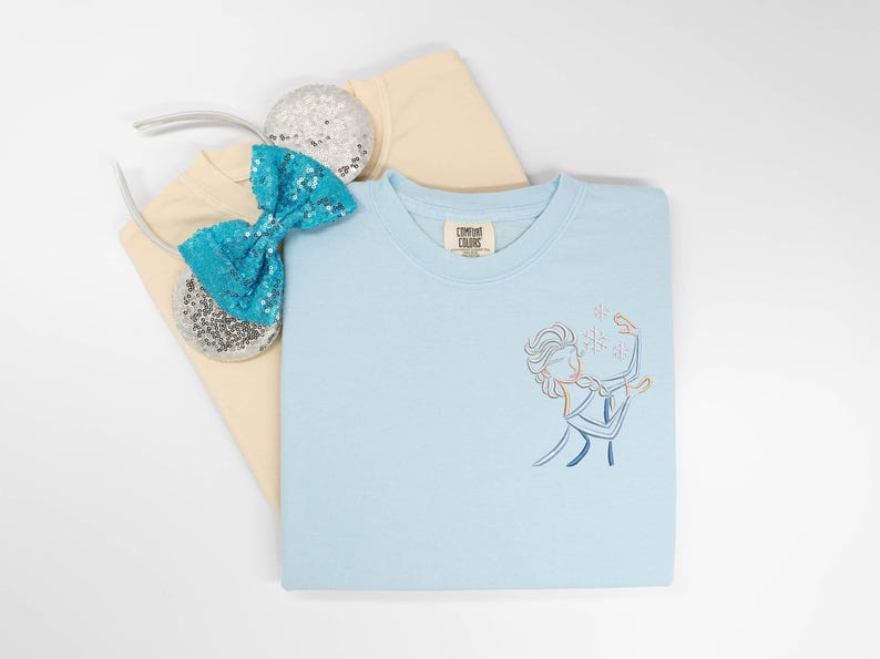 Elsa embroidered Tshirt, Frozen embroidered shirt, Princess t-shirt, Elsa Shirt, Disney tshirt, Disney Tanktop image 1