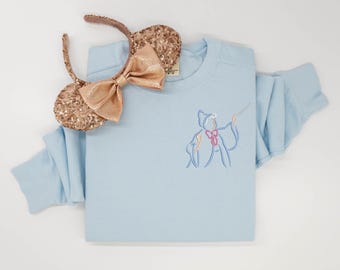 Fairy Godmother embroidered Crewneck, Godmother embroidered Crew, Cinderella Sweatshirt, Disney Sweatshirt, Disney Crew, Disney Crewneck