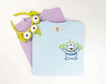 Toy Story Alien embroidered Tshirt, Toy Story embroidered shirt, Alien t-shirt, Pixar Shirt, Disney tshirt, Disney Tanktop