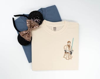 Obiwan embroidered Tshirt, Star Wars embroidered shirt, Obiwan Kenobi t-shirt, Jedi Shirt, Kenobi Shirt, Disney tshirt, Disney Tanktop