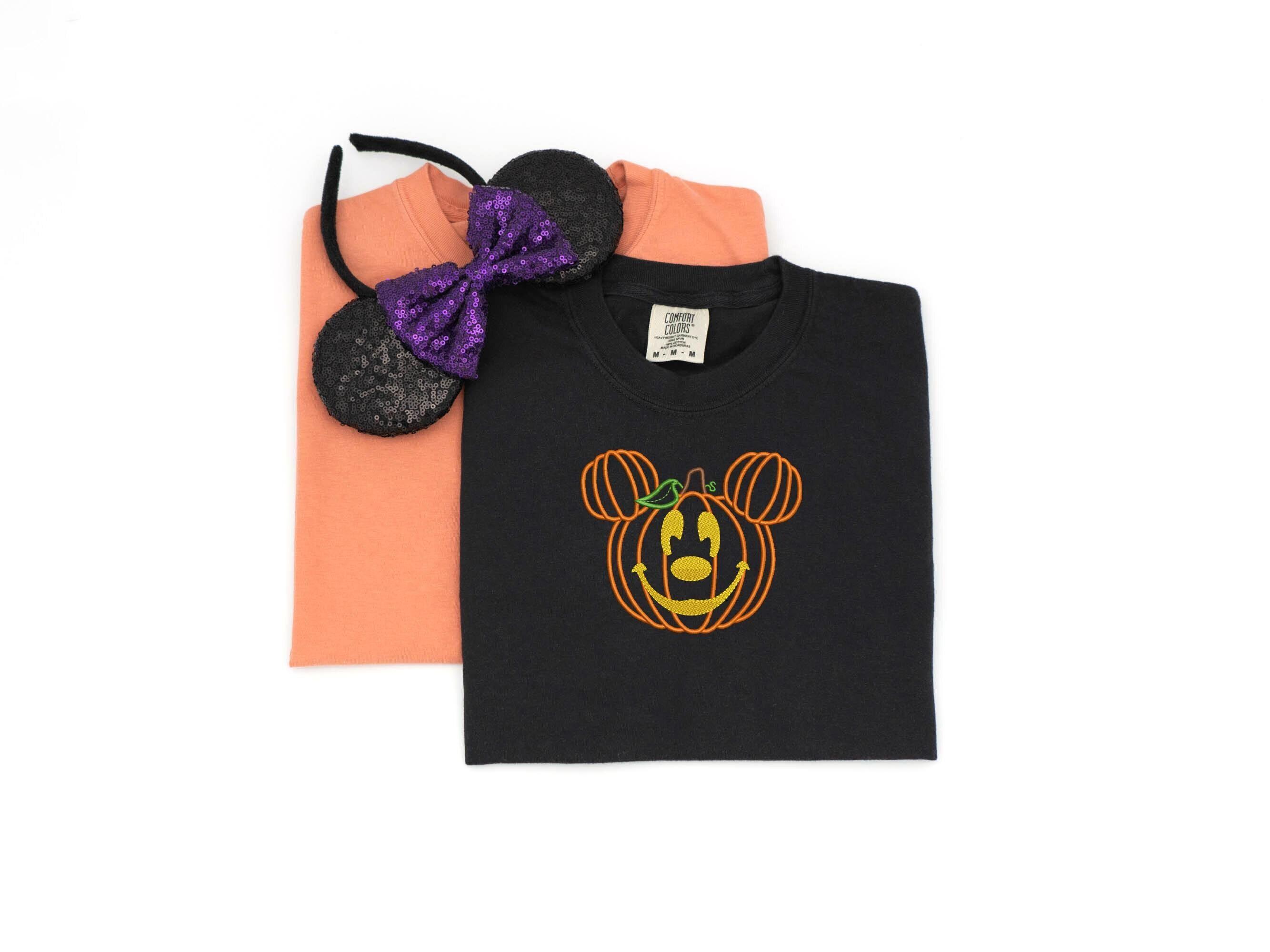 Disney Mickey Pumpkin embroidered Tshirt, Disney Halloween shirt, Mickey Pumpkin t-shirt, Disney Shirt, Disney tshirt, Women's Disney shirt