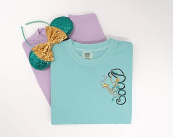 Jasmine embroidered Tshirt, Aladdin embroidered shirt, Jasmine t-shirt, Disney Princess Shirt, Disney tshirt, Disney Tanktop