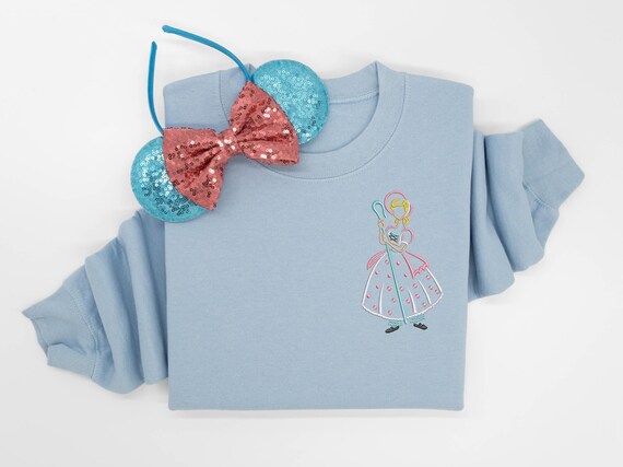 Bo Peep Embroidered Crewneck, Disney embroidered sweatshirt, Toy Story sweatshirt, Disney Sweatshirt, Disney Crew, Disney Crewneck