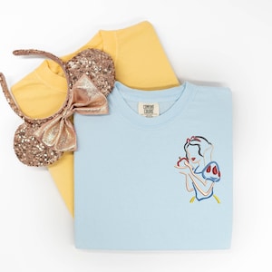 Snow White embroidered Tshirt, Snow White shirt, Seven Dwarves t-shirt, Disney Princess Shirt, Disney tshirt, Disney Tanktop