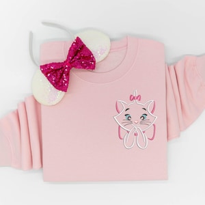 Marie Embroidered Crewneck, Aristocats crewneck, Marie Shirt, Disney Cat Mom sweatshirt, Disney t-shirt, Disney Crew, Disney Crewneck