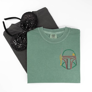 Boba Fett embroidered Tshirt, Star Wars embroidered shirt, Boba t-shirt, Disney Princess Shirt, Disney tshirt, Disney Tanktop