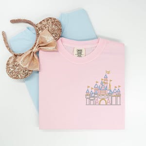 Disneyland Castle embroidered Tshirt, Sleeping Beauty Castle embroidered shirt, t-shirt, Disney Princess Shirt, Disney tshirt, Disney shirt