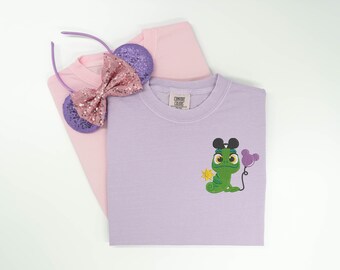 Pascal Mickey Hat embroidered shirt, Pascal Shirt, Rapunzel sweatshirt, Pascal Sweatshirt, Disney Tangled t-shirt, Rapunzel tshirt