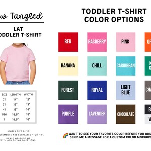 a child's t - shirt with different colors and sizes