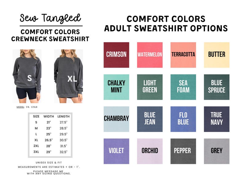 a women's sweatshirt with the words comfort colors on it