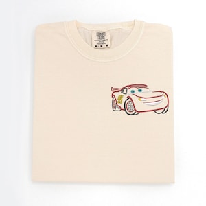 Cars Lightning McQueen embroidered Tshirt, Disneyland cars shirt, Cars t-shirt, Flo’s Shirt, Disney Pixar tshirt, Disney Tanktop