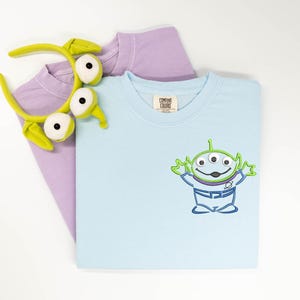 Toy Story Alien embroidered Tshirt, Toy Story embroidered shirt, Alien t-shirt, Pixar Shirt, Disney tshirt, Disney Tanktop