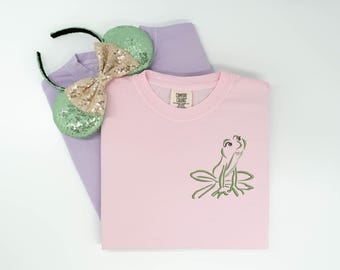 Embroidered Princess Tiana Comfort Colors T-Shirt