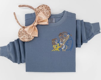 Beauty and the Beast Embroidered Crewneck Sweatshirt: Belle Shirt