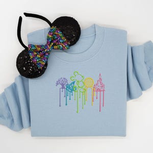 Disney Parks Embroidered Crewneck Crew, Disney embroidered Crew, Disney World Crewneck, Disney Crew, Disney Crewneck