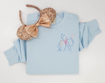 Fairy Godmother embroidered Crewneck, Godmother embroidered Crew, Cinderella Sweatshirt, Disney Sweatshirt, Disney Crew, Disney Crewneck