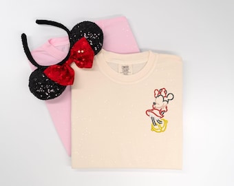 Minnie embroidered Tshirt, Fab 5 shirt, Minnie t-shirt, Mouse Shirt, Minnie tshirt, Disney tshirt, Disney Tanktop