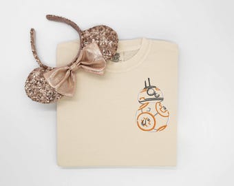 BB8 Droid Embroidered T-shirt - Star Wars Tee