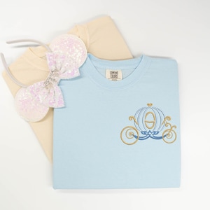Carriage embroidered Tshirt, Cinderella embroidered shirt, Wedding t-shirt, Disney Princess Shirt, Disney tshirt, Disney Tanktop