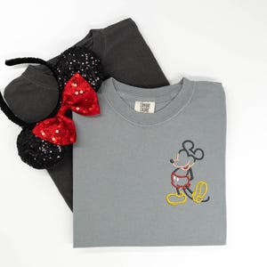 Mickey Embroidered Crewneck Sweatshirt, Mickey Sweater, Mickey Shirt, Mickey Crewneck, Disney Mickey Shirt, Fab 5 Shirt