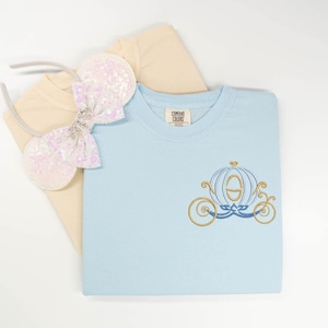 Carriage embroidered Tshirt, Cinderella embroidered shirt, Wedding t-shirt, Disney Princess Shirt, Disney tshirt, Disney Tanktop