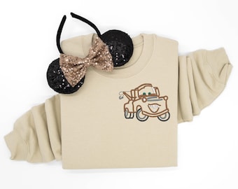 Tow Mater embroidered Tshirt, Disneyland cars shirt, Cars t-shirt, Mater Crewneck, Pixar Sweatshirt, Disney tshirt, Disney Tanktop