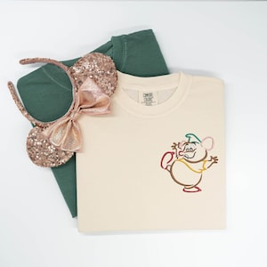 Gus Gus embroidered Tshirt, Gus Gus sweatshirt, Cinderella embroidered crewneck, Princess t-shirt, Disney Sidekick Shirt, Disney Tank top