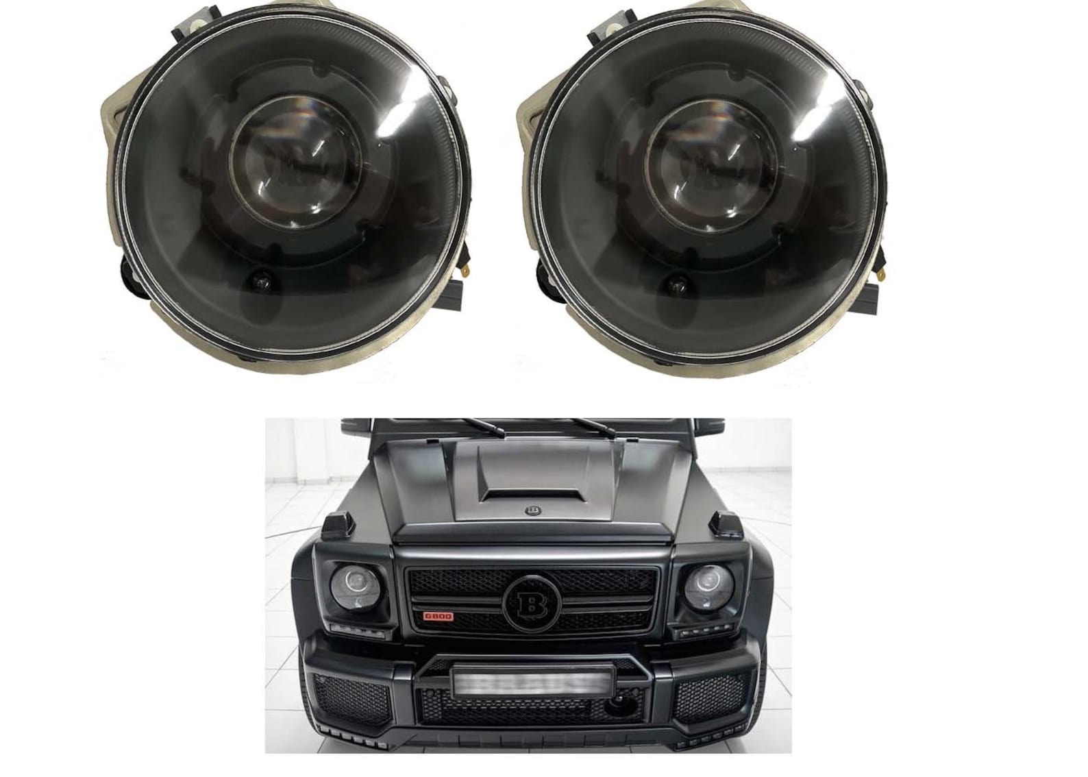 W463 Gwagon Black Projector Headlights Set W463 G55 G500 Fits Etsy
