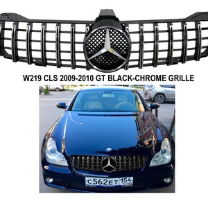 CLS W219 2009 2010 GT GTR Black with chrome bars grille New. CLS550 CLS600 CLS63