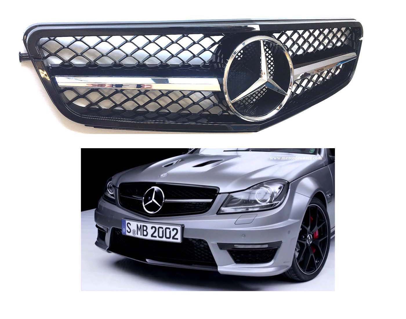 Glossy Black Auto Grille for Mercedes Benz C-Class W204 Upgrade to C63 Amg  Style Grille 2007-2014 - China Auto Grille, Grill