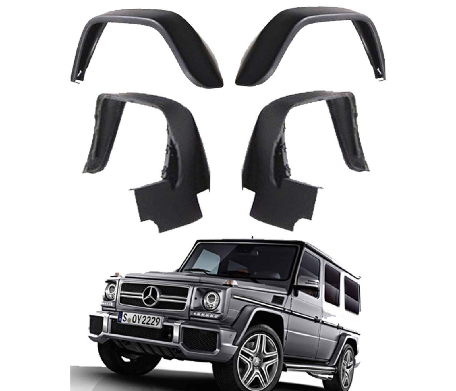 G63 Fender Flares Set 4 Pieces. G500 G55 G550 Gwagon Gclass Etsy