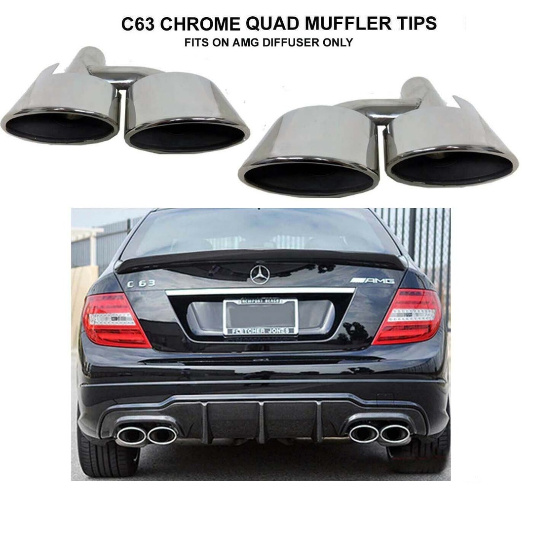 C63 Muffler Quad Dual Tips Exhaust C350 C250 C300 C63 2008 Israel