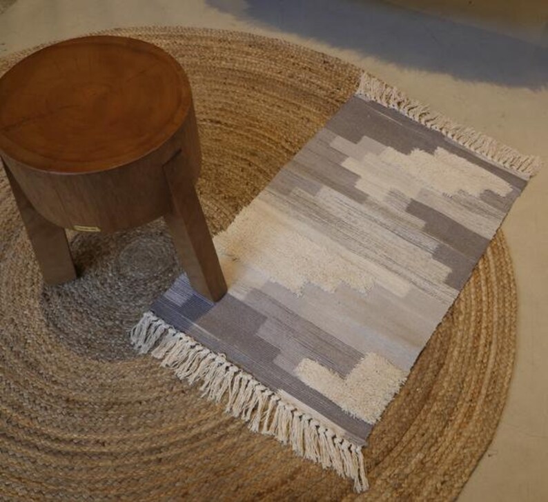 Boho Woven Rug with Tassels Etsy