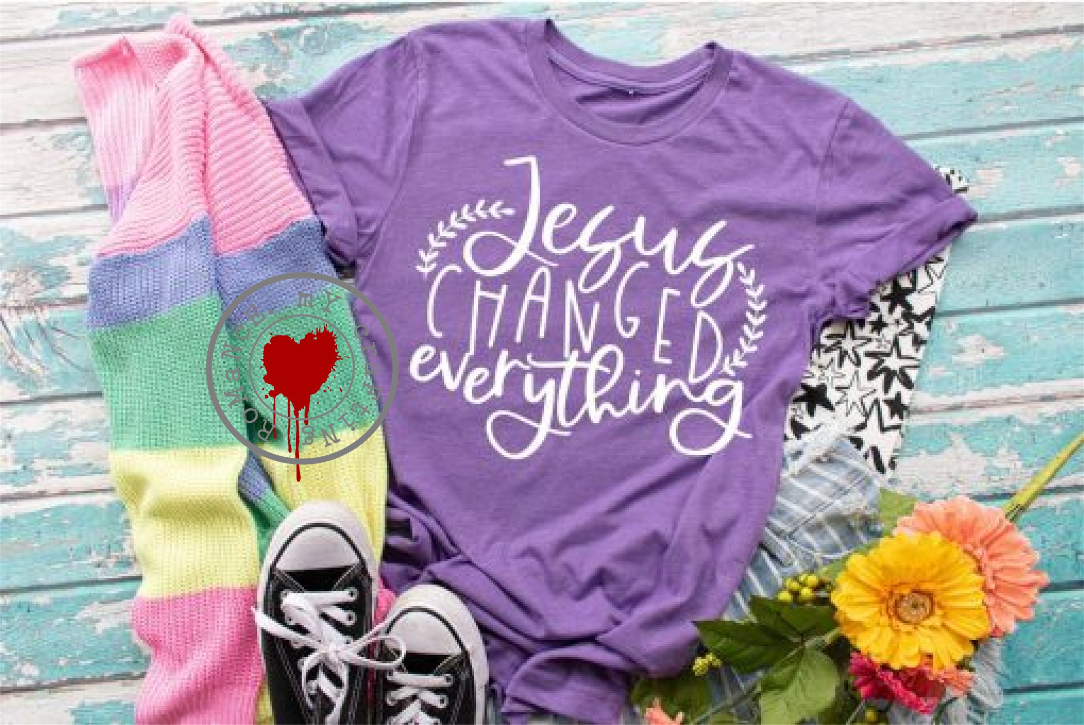 Jesus Changed Everything T-Shirt 100% Cotton Unisex Tee - Black or Gray - Sizes S - 3XL