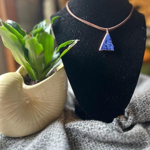 Blue Triangle Sea Pottery Pendant