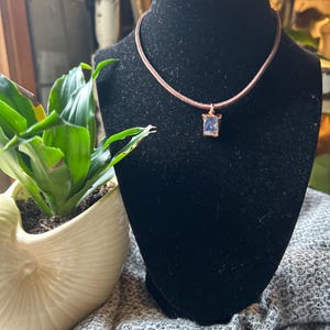 Tiny Blue Sea Pottery Pendant