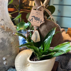 Fern Leaf Sea Pottery Pendant