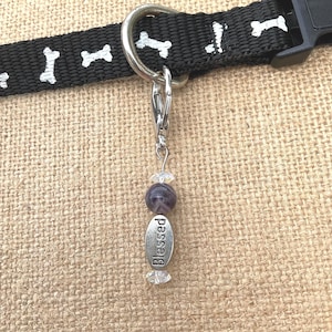 Amethyst Healing Gemstone Pet Collar Charm - Blessed Anti-Bark Flea Tick Deterrent for Dogs & Cats, Pain Relief