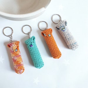 Crochet Pattern for a Lipbalm Holder Keyring