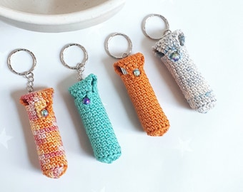 Crochet Pattern for a Lipbalm Holder Keyring