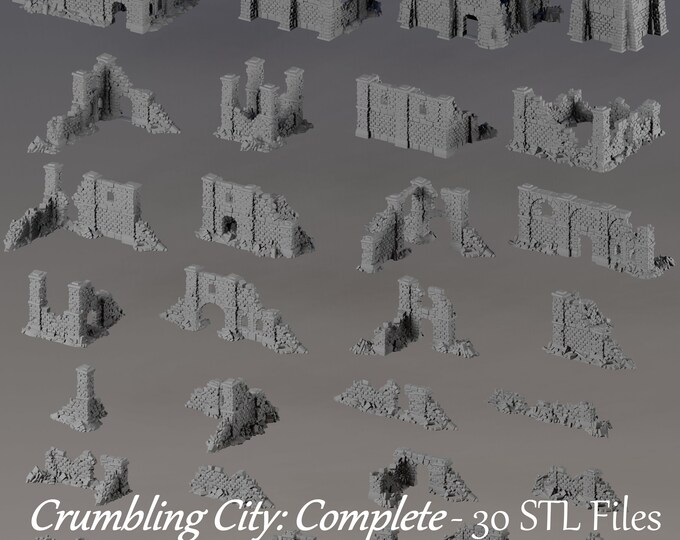 Frostguard Ruins 4 Wargame Terrain 3D Printed in 28mm Ideal for ...