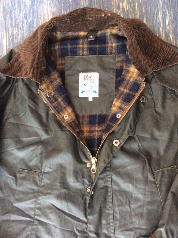 Roy rogers waxed jacket sz. L