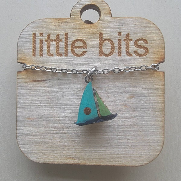 Tiny Sailboat Necklace