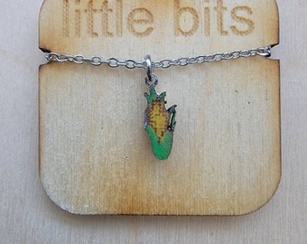 Small Corn Hand Painted Necklace