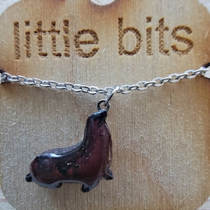 Small Sea Lion Hand Painted Necklace