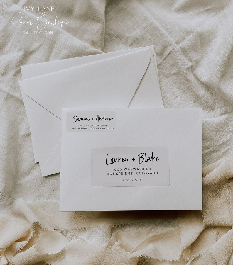 SOFIA Printable Address Label Template, Editable Recipient Address Label, DIY Envelope Address