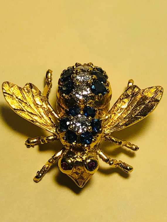 Rare Large 18k Herbert Rosenthal Ruby, Sapphire, … - image 9