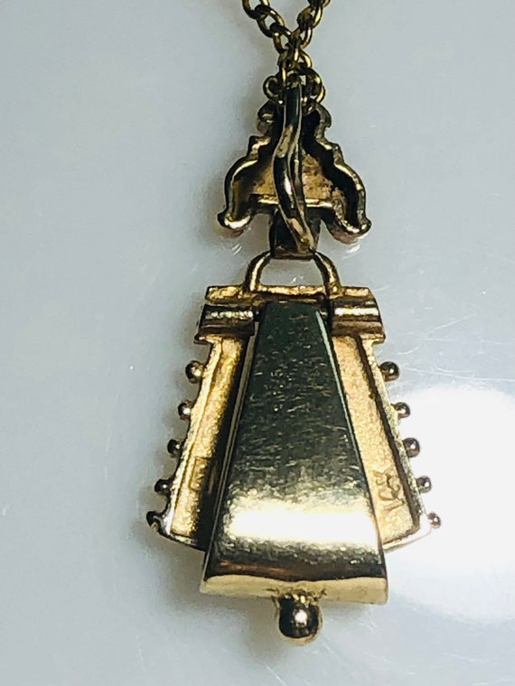 Rare! 14k Deco Pendant - image 3