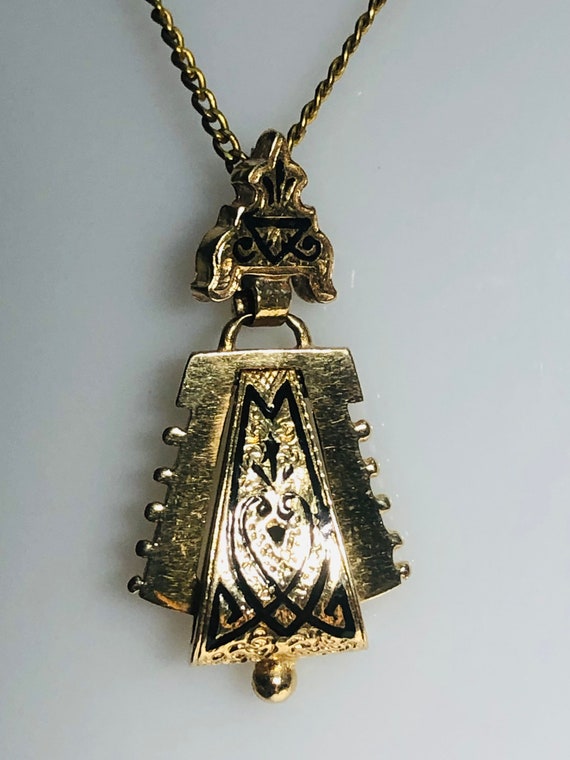 Rare! 14k Deco Pendant - image 9