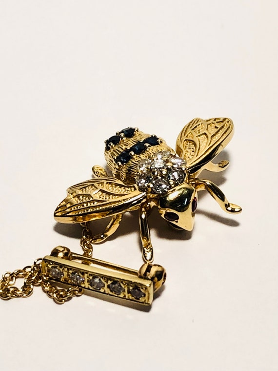 Rare Large 18k Herbert Rosenthal Ruby, Sapphire, … - image 8